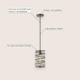 thumbnail image 4 of JONATHAN Y Helisa 7.25" 1-Light Modern Contemporary Iron Spiral LED Pendant, Antique Silver, 4 of 11