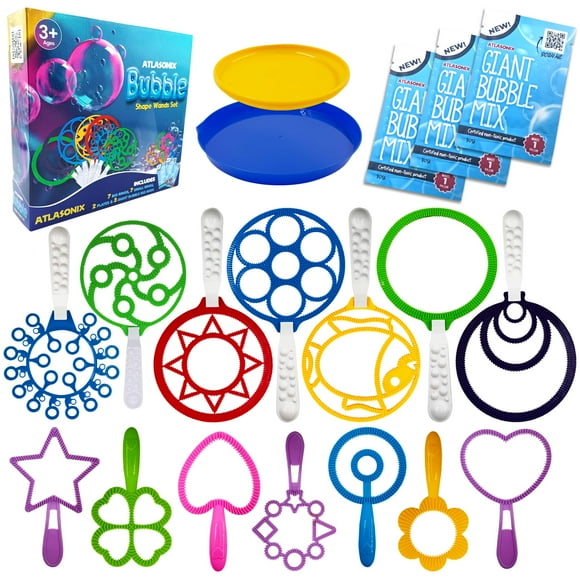 Bubble Wands Atlasonix Giant Bubbles para niños, paquete de 19