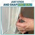 thumbnail image 5 of RuxEco 48"x72" Plastic Vinyl Sheet Reusable Weatherproofing Window Insulation Kits, White, 5 of 7