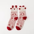 thumbnail image 6 of Penkiiy 3 Pairs Christmas Winter Socks in Bulk Xmas Soft Colorful Warm Men Socks Unisex Novelty Cotton Crew Socks Red, 6 of 8