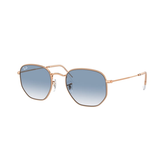 Sunglasses Ray-Ban RB 3548 92023F Hexagonal Rosegold Clear Gradi