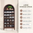 thumbnail image 5 of SinCiDo Tall Arched Bookshelf, 7-Tier Open Shelf Bookcase, Medium Density Fiberboard, 5 of 7