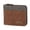 Khaki, variant on LAVA Genuine Leather Minimalist Bifold Wallets for Men Zipper Cards Wallet With 2 ID Window Black