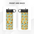 thumbnail image 3 of Pofeuu White Polka Dot Sunflower Print 18oz Sports Insulated Kettle, Sports Bottle Water Bottles For Men Women For Gym Hiking Camping Running Mountain Bike Outdoor Sports, 3 of 8