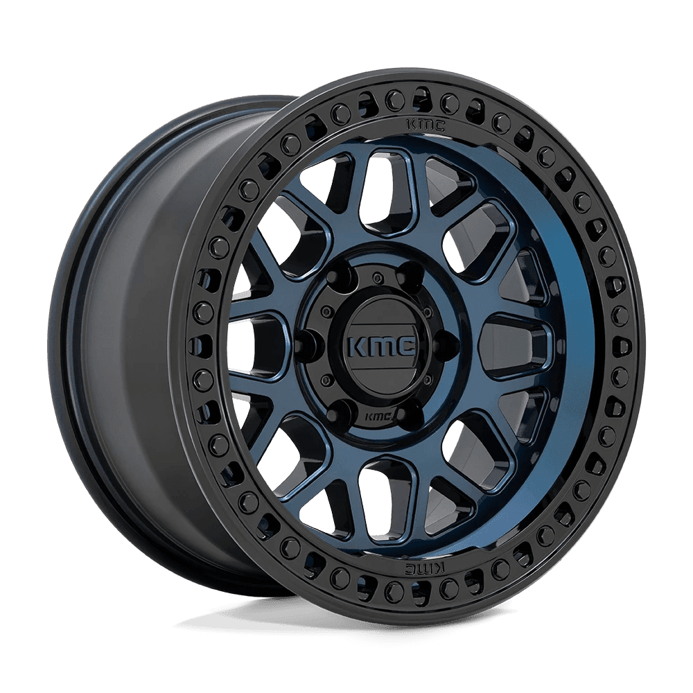 17x9 KMC KM549 GRS Midnight Blue With Gloss Black Lip Wheel 6x4.5 (18mm