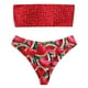 thumbnail image 1 of Gibobby Conjunto de Bañador Sexy Bikini traje de baño dos tubos traje de baño hasta piezas ropa de playa push-up mujer estampado traje de baño Tankinis c(Rojo,CH), 1 of 5