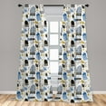 thumbnail image 5 of Ambesonne Animal Curtains, Funny Underwater Life, Pair of 28"x95", Multicolor, 5 of 5