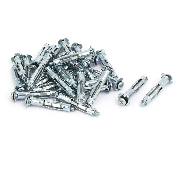 M4x38mm Thread Expansion Bolt Sleeve Anchor 30pcs for 10mm16mm Hollow
