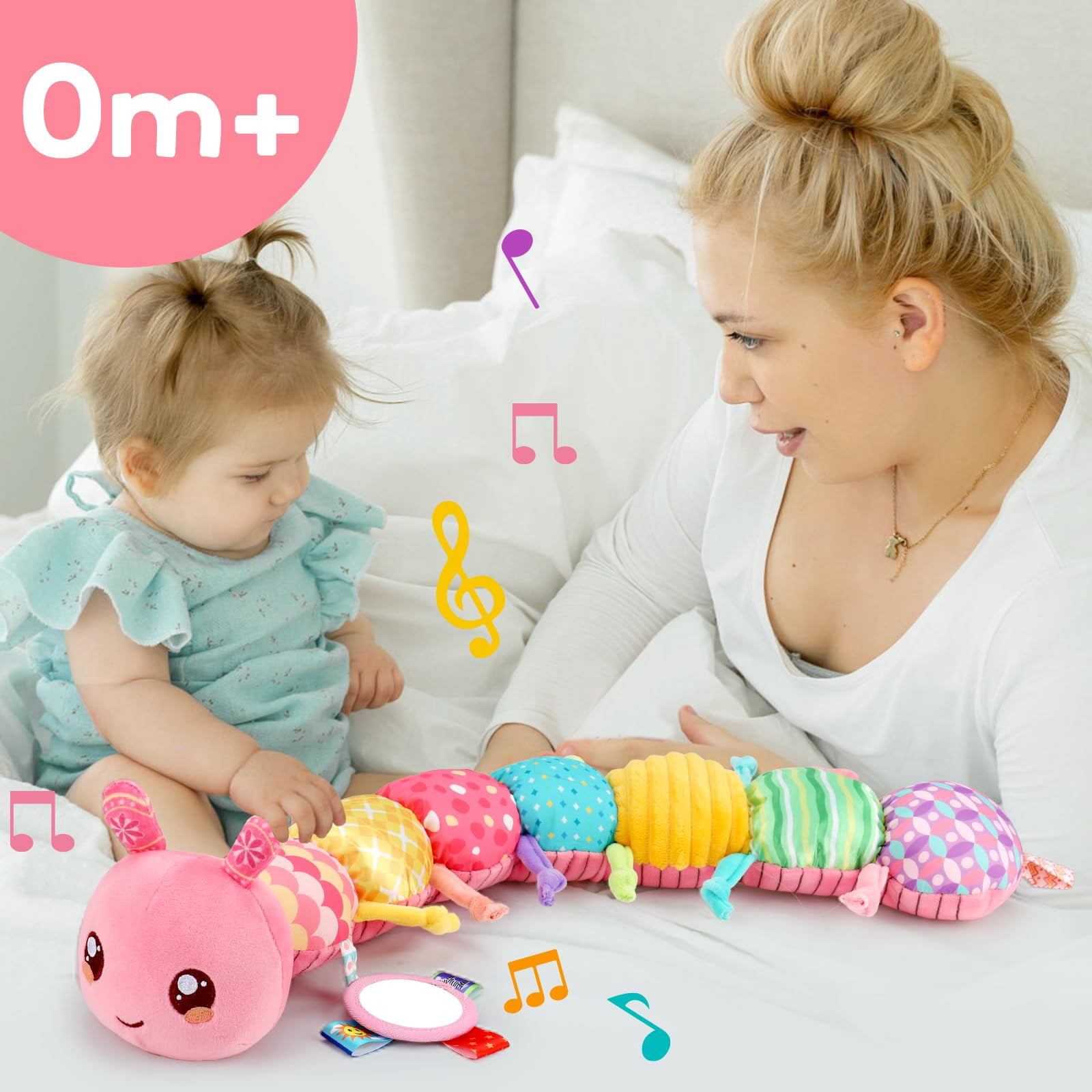 PETT Baby Girls Toys 0-6 Month Music Animal Stuffed Caterpillar Toy