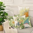 thumbnail image 3 of Spring Summer Flower Pillow Covers Set of 4 20x20 Inch Hello Spring Daisy Floral Blooming Gnomes Bee Butterfly Throw Pillow Cover Green and White Farmhouse Decoration Pillowcase, 3 of 6