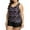 Black, variant on Alkepwun Womens Plus Size Tankini Swimsuits Floral Swimwear 2 Piece Modest Blouson Tank Top Bathing Suits with Boyshorts