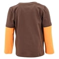 thumbnail image 4 of Boys Turkey And Touchdowns Kids Thanksgiving T Shirt Clothes (5Y, Orange), 4 of 4