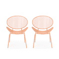 thumbnail image 5 of Tcbosik Outdoor Chairs Set of 2, Metal Armless Chair, Modern Accent Chair for Lawn, Garden, Backyard, Easy Assembly, Orange, 5 of 10