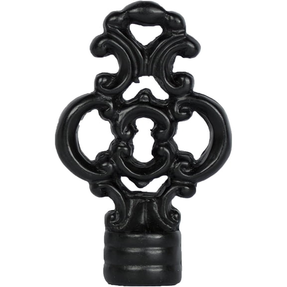 Urbanest Key Lamp Finial – 2-3/8 Inch Tall, Black – Decorative Lamp Shade Finial for Table & Floor Lamps- 1 Piece