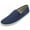 Navy, variant on 3A16M Mens Loafers Sneakers Canvas Slip On Comfort Casual Gore Skate Deck Shoes 7 Navy