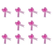 xinxixnxx 10Pcs Wrapping Bows with Ribbon Decor Plastic Exquisite Gift Knots Colorful Unique Decoration Bow Craft Holiday Party Ornament Pink