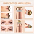 thumbnail image 4 of Recortador de cejas Unique Bargains 2 en 1 recargable por USB Tono dorado, 4 of 8
