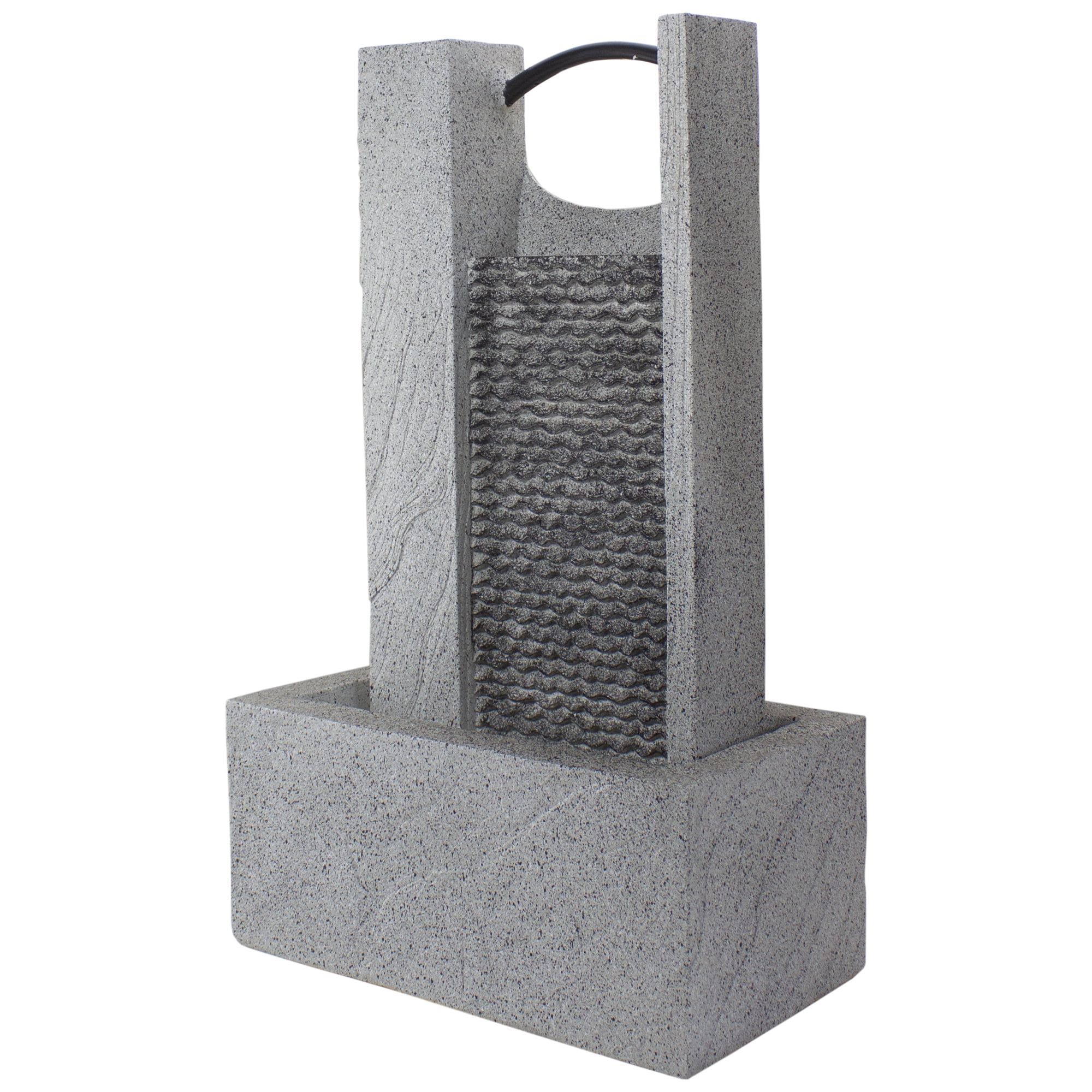 Northlight Modern Style Rainfall Outdoor Water Fountain - 23" - Gray