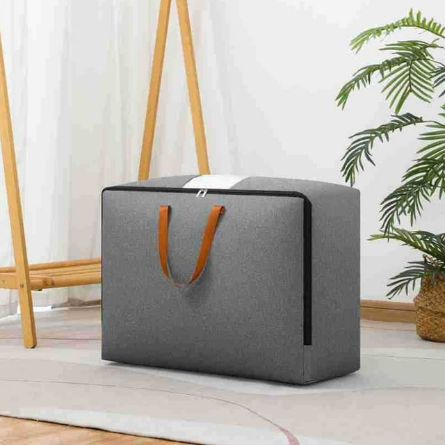 Vaidha Grands Sacs de Rangement Réutilisables avec Poignées et Fermetures Éclair Robustes, Sac de Déménagement Lavable Ultra Résistant, Organisateur de Garde-Robe et sous le Lit pour Literie, Couverture