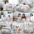thumbnail image 6 of Easter Gnomes Full Size Comforter Set, Pink Blue Purple Easter Eggs Floral Leaf Wood Grain Bedding for All Seasons, 4 Pcs Bed Set, 1Quiltcover (86"x86") ,1Sheet(80"x116"), 2Pillowcases (30"x20"), 6 of 9