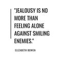 thumbnail image 2 of ArtsyQuotes 26x32 White Modern Wood Framed Museum Art Print Titled - Elizabeth Bowen Quote: Jealousy, 2 of 4