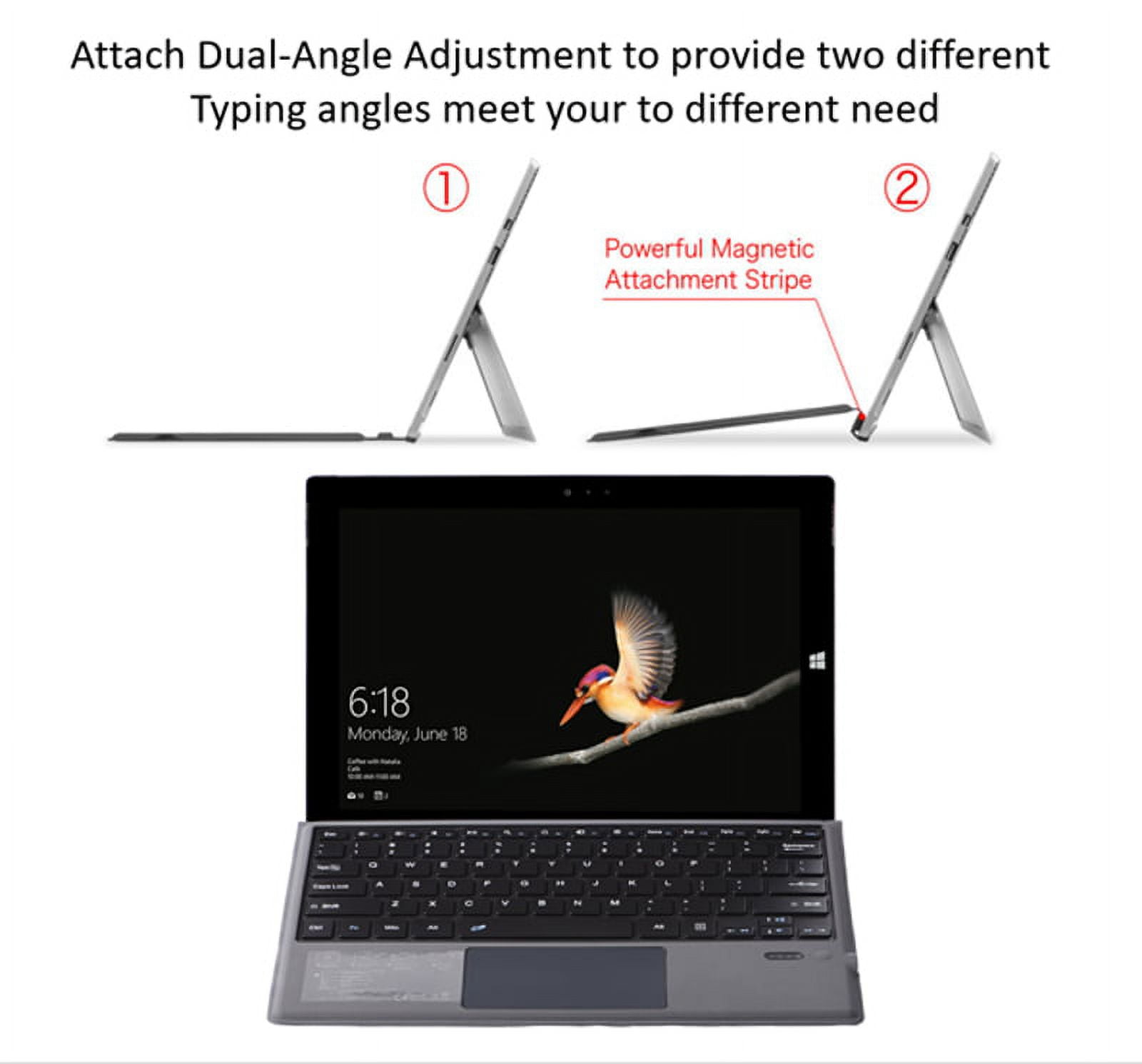 Keyboard Replacement Type Cover Trackpad Mouse for Microsoft Surface Pro 7+ 7 Pro 6 Pro 5 Pro 4 & 3