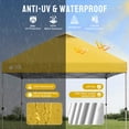 thumbnail image 6 of CROWN SHADES 10x10 Pop Up Canopy Tent with One Push Setup Easy Outdoor Sun Shade for Events, Parties, Camping Yellow, 6 of 8