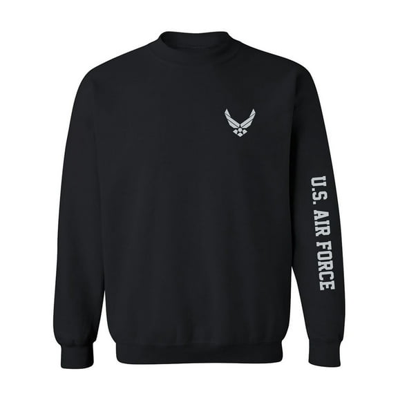 U.S. Air Force Grey Sleeve Print Crewneck Sweatshirt
