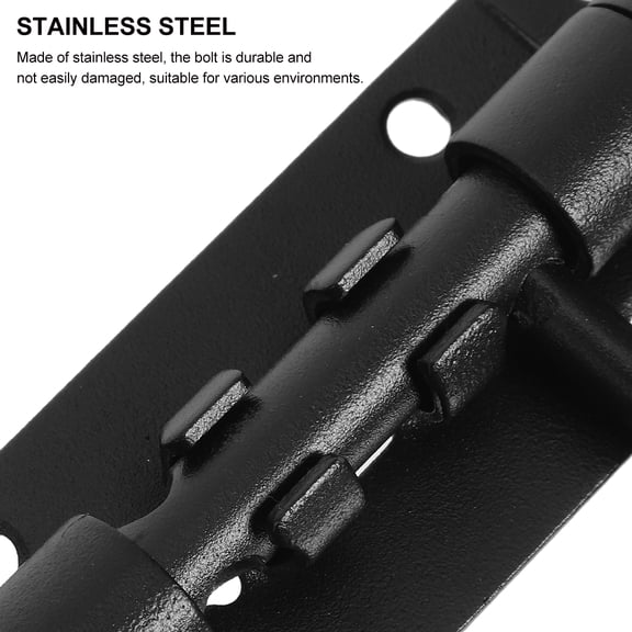 TABLZONE Bathroom Door Lock Black Stainless Steel Slide Bolt Latch for Security