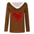 thumbnail image 5 of Inverlee Valentine's Day Shirts Women Plus Size Love Heart Print Tees Work Long Sleeve Blouse V Neck Holiday T-shirt Tops Valentines Day Gifts for Teen Girls, 5 of 5