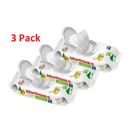 Huggies Natural Care Sensitive Baby Wipes - Unscented, 168 Ct Total (56 Ct 3 Pack)