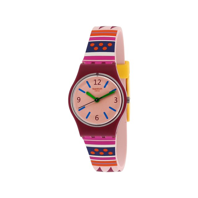 Swatch Women's Laraka LP152 Matte Red Silicone Swiss Quartz Fashion Watch