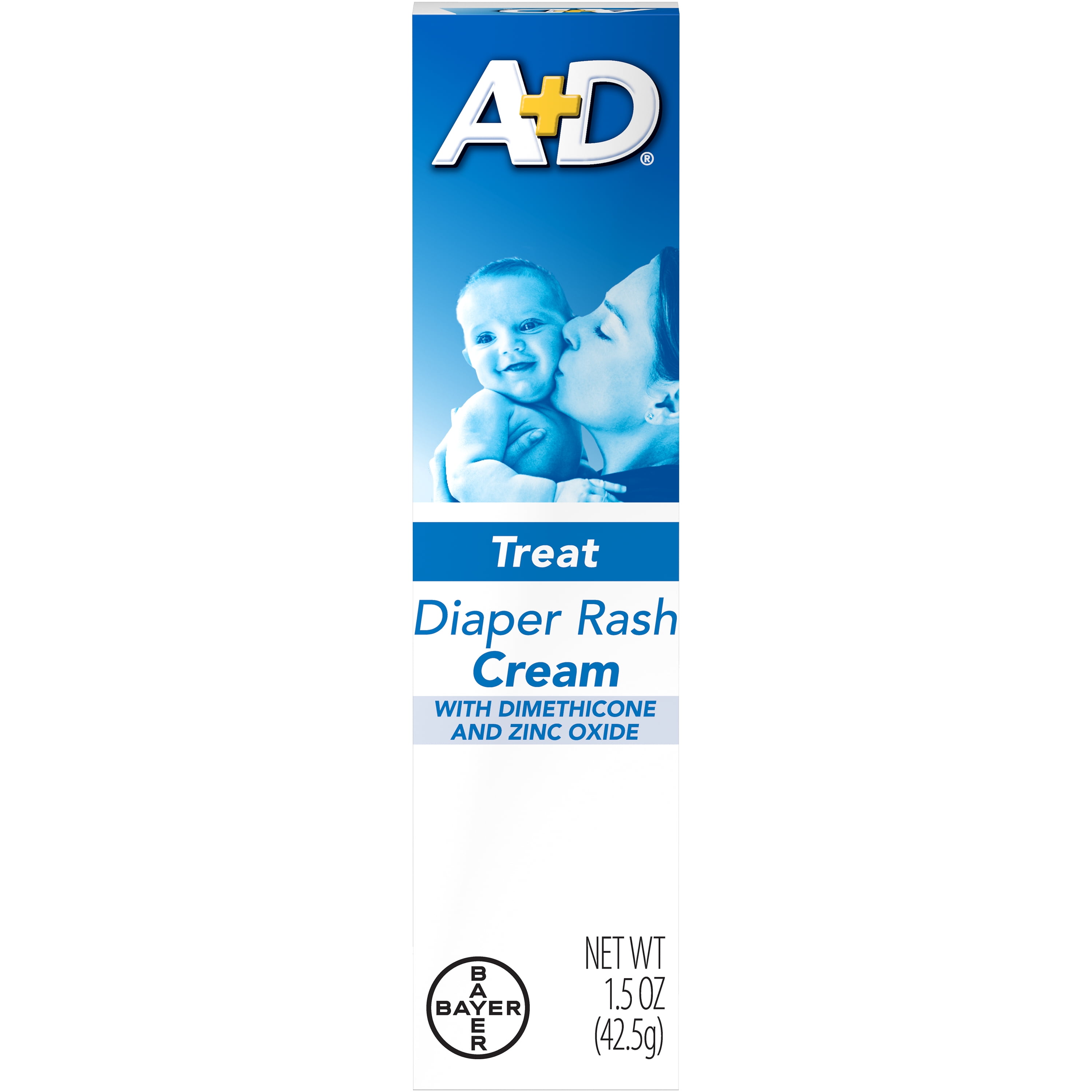 A+D Zinc Oxide Diaper Rash Treatment Cream, 1.5 Ounce Tube