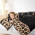 thumbnail image 5 of Homewish Cartoon Monogrammed P Queen Comforter Set for Teens, Leopard Cheetah Print Bedding Sets, Modern Fashion Reversible Bedding Comforter Set, Lightweight Room Decor, 3 Pieces, 5 of 9