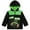 Grave Digger Green, variant on Monster Jam Toddler Boys' Half Zip Fleece Hooded Sweatshirt Grave Digger Green