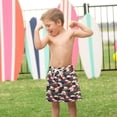 thumbnail image 4 of FORMRS Boys Swim Trunks Quick Dry Mesh Lining Beach Boardshorts, Sizes XS-XL, White Lucky Cat, 4 of 7