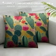 thumbnail image 3 of MLJA  Cute Cactus Decorative Throw Pillow Cover Succulents Colorful Pattern and Flowers Lumbar Pillow Cases Home Chair Bedroom Decor Oblong Waist Cushion Covers, 3 of 5