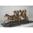 thumbnail image 4 of Nifao Old Dragon by Remington replica Bronze Statue – Home Decor Sculpture, 32"L x 12"W x 13"H, 4 of 11