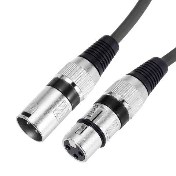 Uxcell XLR Male to XLR Female Cable, 10ft XLR to XLR Microphone Cable, Audio Adapter Cord, Black