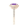 thumbnail image 3 of ANGARA Natural 1.15 Ct. Amethyst with Diamond Classic Ring in 14K Rose Gold for Women (Ring Size: 3.5), 3 of 9
