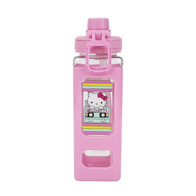 Cinta adhesiva Hello Kitty para botella de agua, 700 ml, plástico rosa
