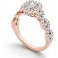 thumbnail image 2 of 1-1/4 Carat T.W. Diamond Criss-Cross Shank Single Halo 14kt Rose Gold Engagement Ring, 2 of 5