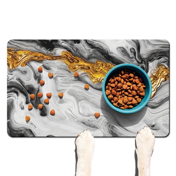 Dog Mat Pet Feeding Mat for Food and Water Absorbent 20x12in Quick Dry Dog Water Bowl Mat