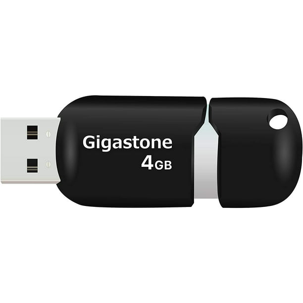 tilpasningsevne opstrøms butik Gigastone V10 4GB USB2.0 Flash Drive, Capless Retractable Design Pen Drive,  Black and Silver - Walmart.com