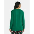 thumbnail image 3 of Women's Christmas Cut & Carry Crewneck Hacci Top from Holiday Time, Sizes S-XXXL, 3 of 5
