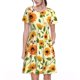 thumbnail image 1 of Disketp Sunflowers And Butterflies para Vestido de Manga Corta para Mujeres, Vestidos de Verano para Mujeres, Casual y Holgado para la Playa, 1 of 6