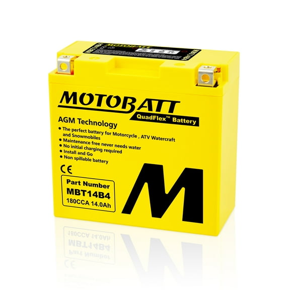 MBT14B4 Motobatt 12V AGM Battery