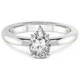 thumbnail image 4 of IGI Certified 4 Carat Pear Shape Lab Grown Diamond Engagement Ring | 14K White Gold |Quinn Solitaire Diamond Ring | FG-VS Quality Friendly Diamonds, 4 of 6