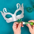 thumbnail image 4 of Máscara de mascarada Qavctw DIY, papel blanco, 16 unidades, para Navidad, 4 of 9
