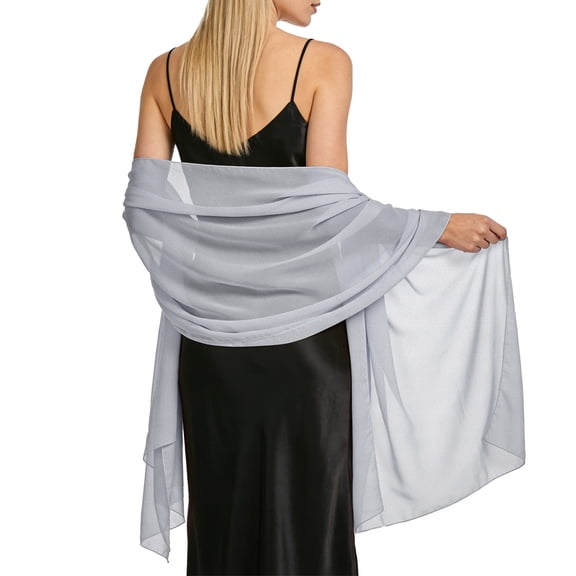 Lumtrix Women’s Chiffon Shawl Wrap Elegant Soft Sheer Scarf for Evening Dresses Wedding Bridal and Formal Occasions O One Size